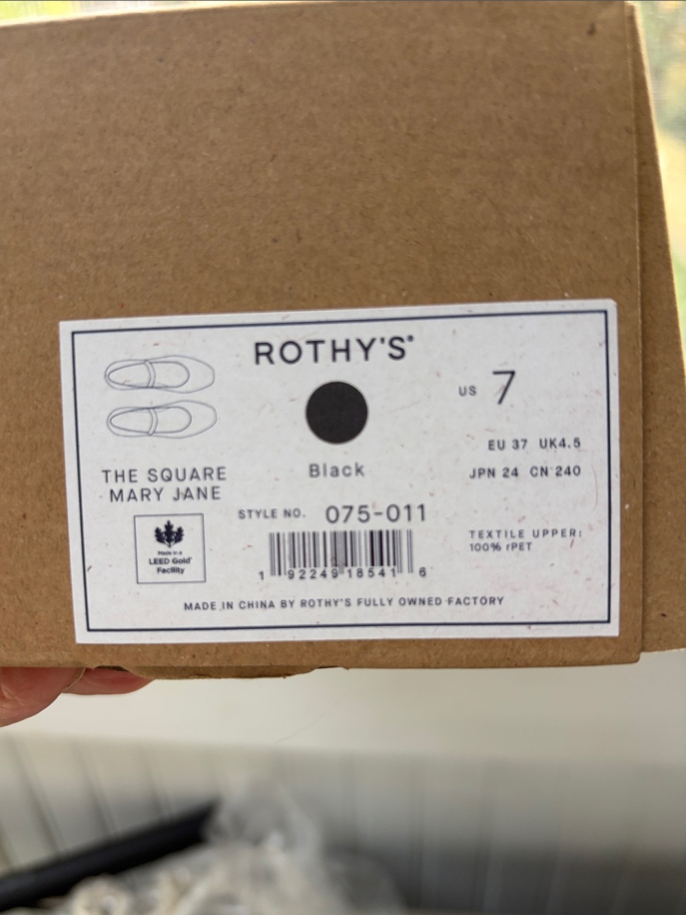 Rothy's The Square Mary Jane in Black - Picture 2 of 4
